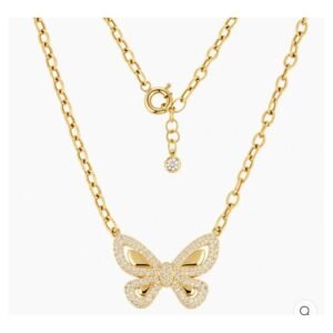 10K Yellow Gold Butterfly Link Necklace