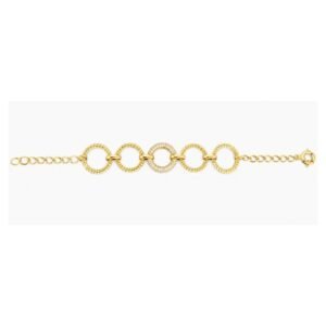10K Yellow Gold Linked Circles Bracelet